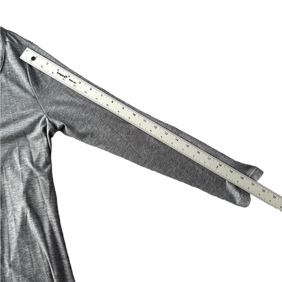 Eddie Bauer Women's Petite Small gray long-sleeve open front cardigan - Picture 8 of 11